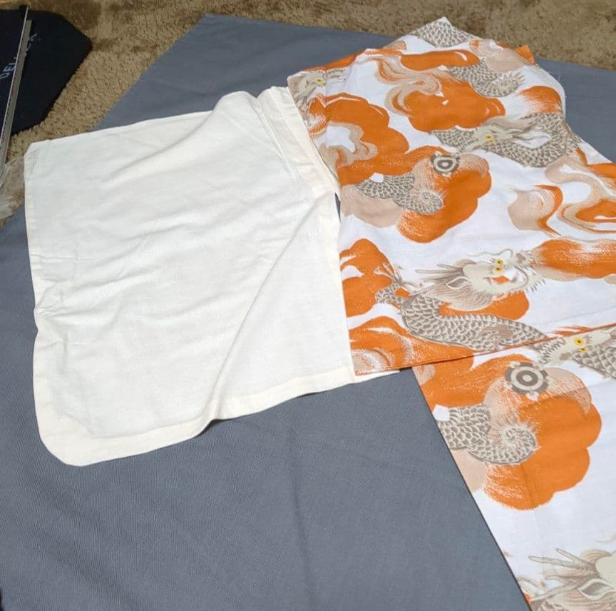 撫松庵　片身替わり　浴衣　龍