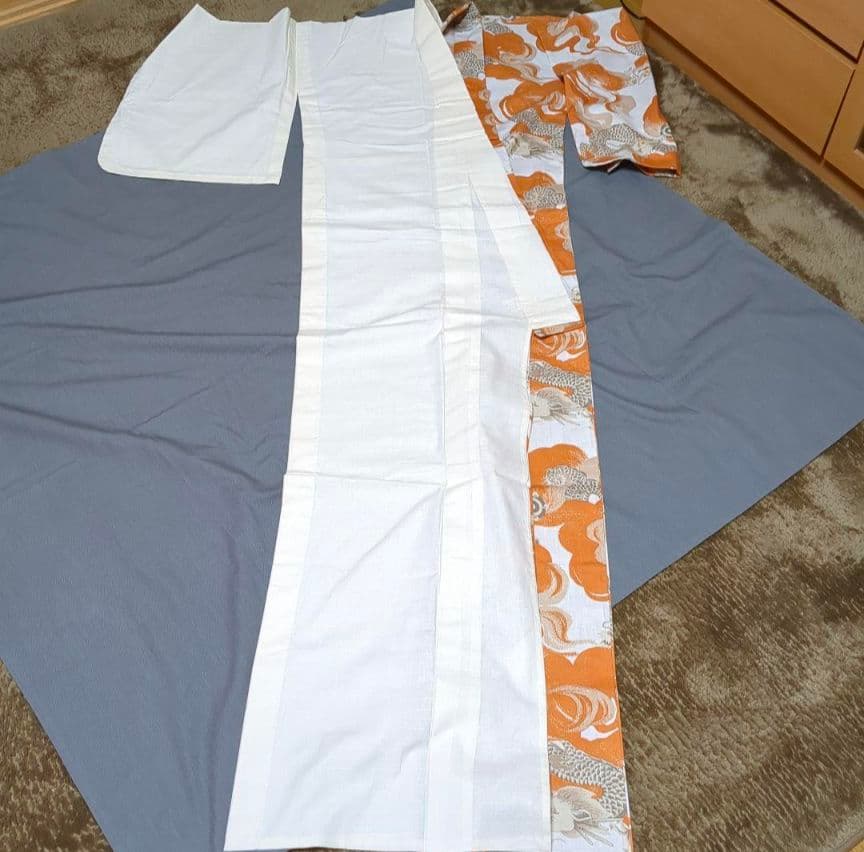 撫松庵　片身替わり　浴衣　龍