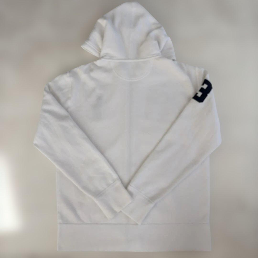 Polo Ralph Lauren 裏起毛パーカー白　ビックポニー刺繍Lサイズ