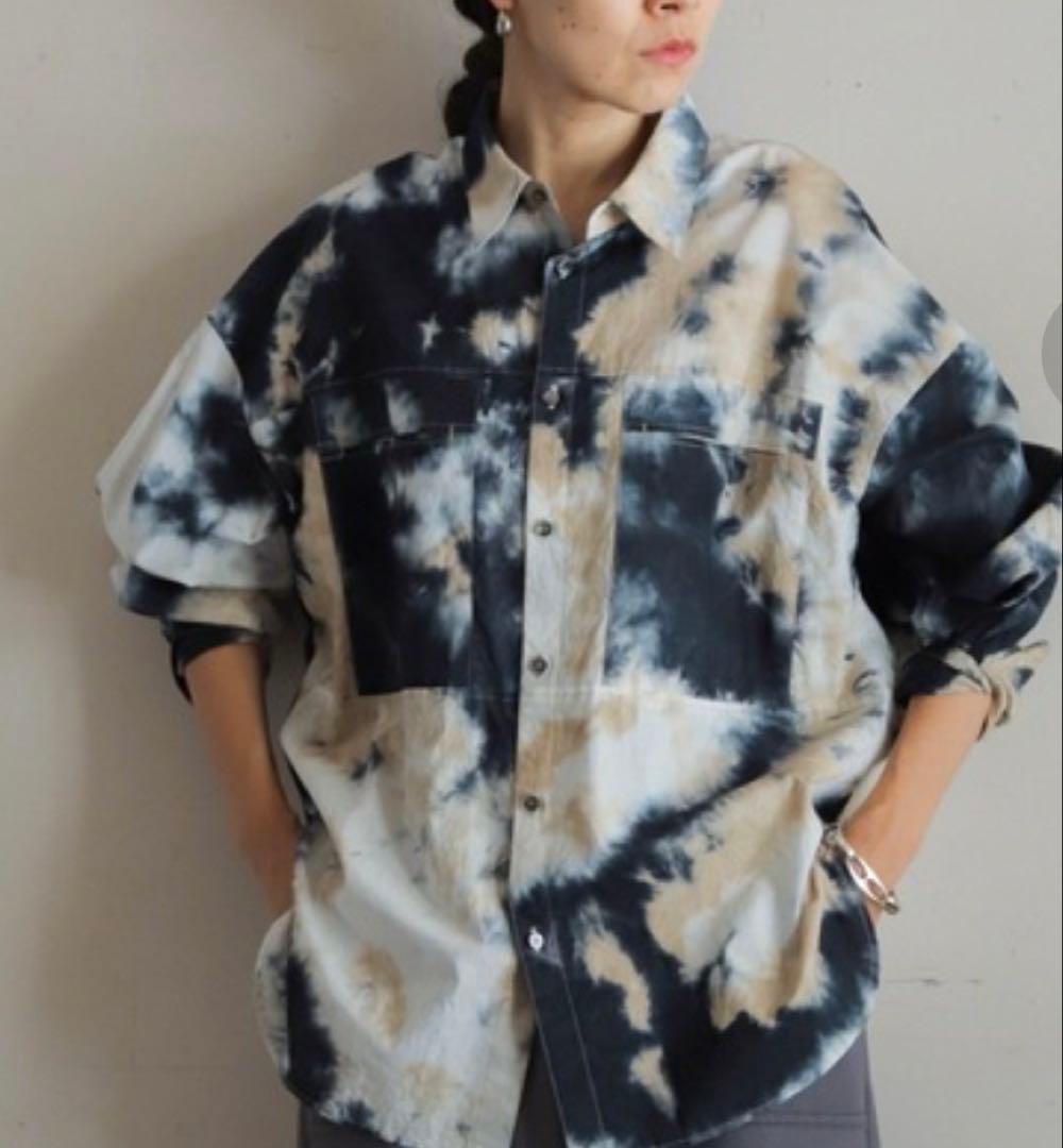 美品★フィルデフェール　注染ローン　Wポケットシャツ