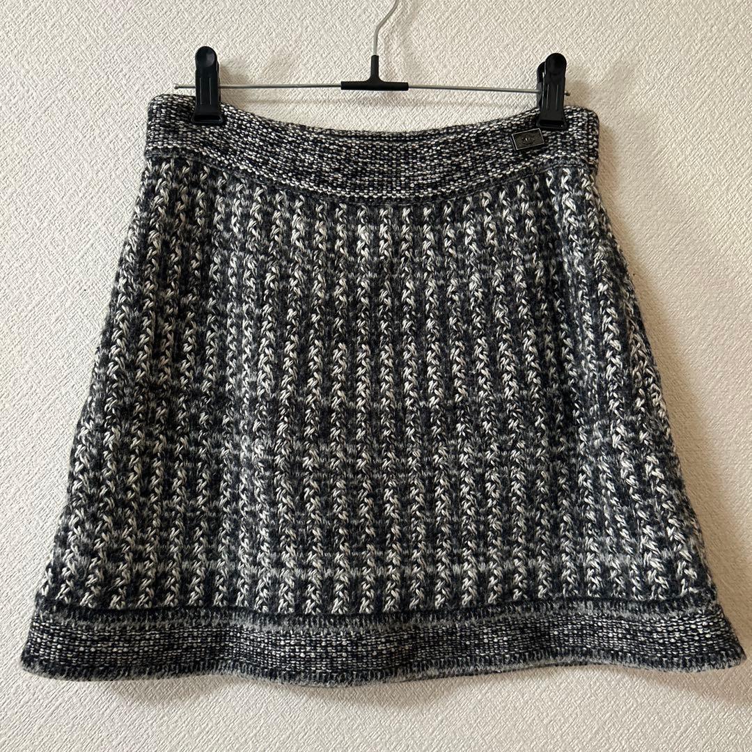 CHANELシャネル　ニットミニスカート38