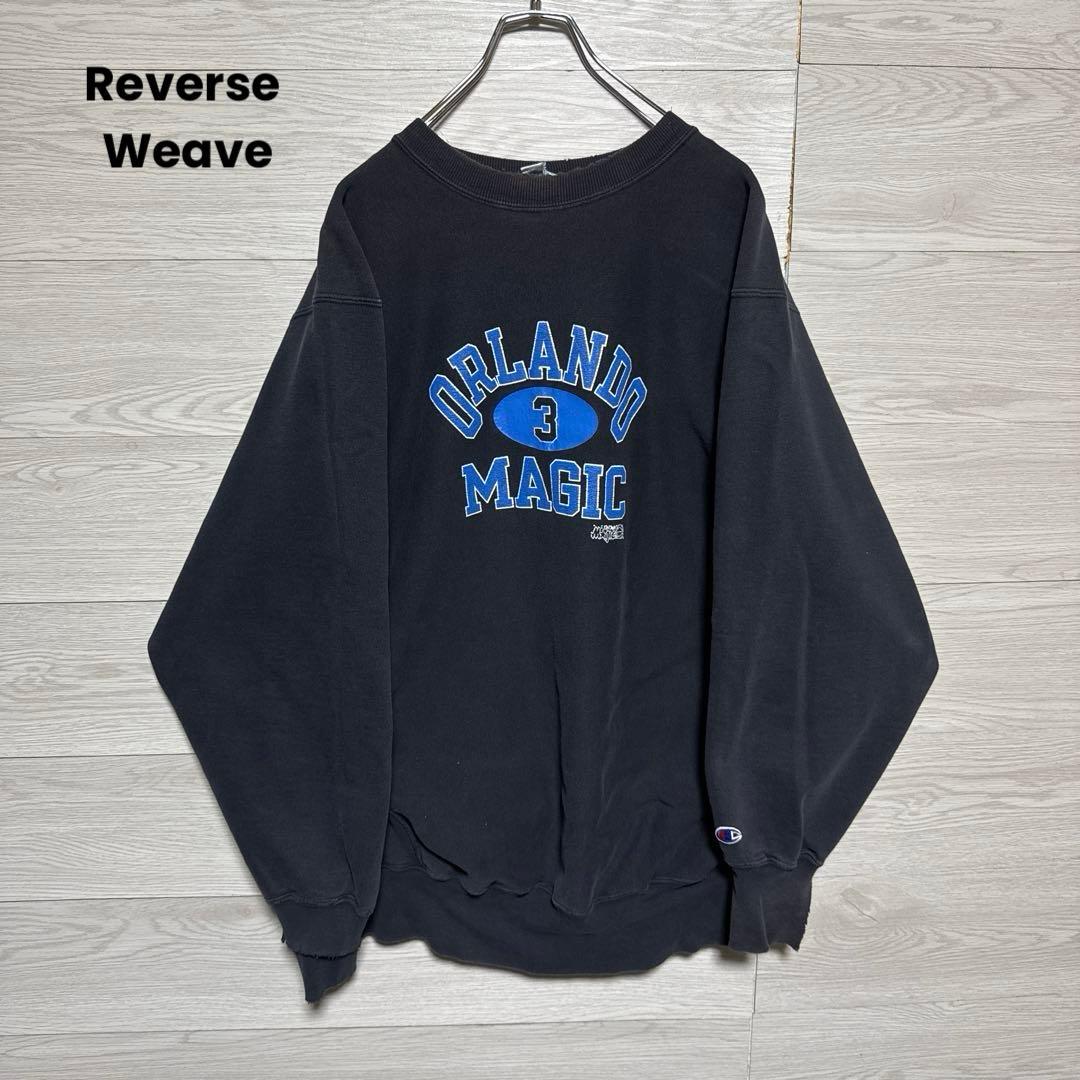 90s USA製 チャンピオン リバースウィーブ NBA Magic 美ボロ
