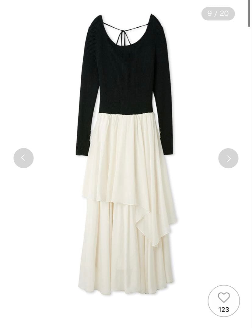 【美品】FRAY I.D ニットドッキングワンピース 黒 サイズ1 人気カラー