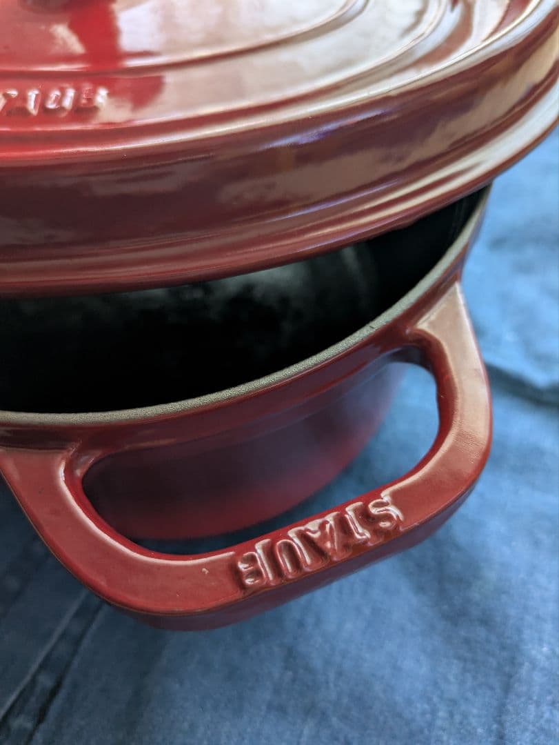 ストウブ 鍋 ココット オーバル 29cm チェリーレッド