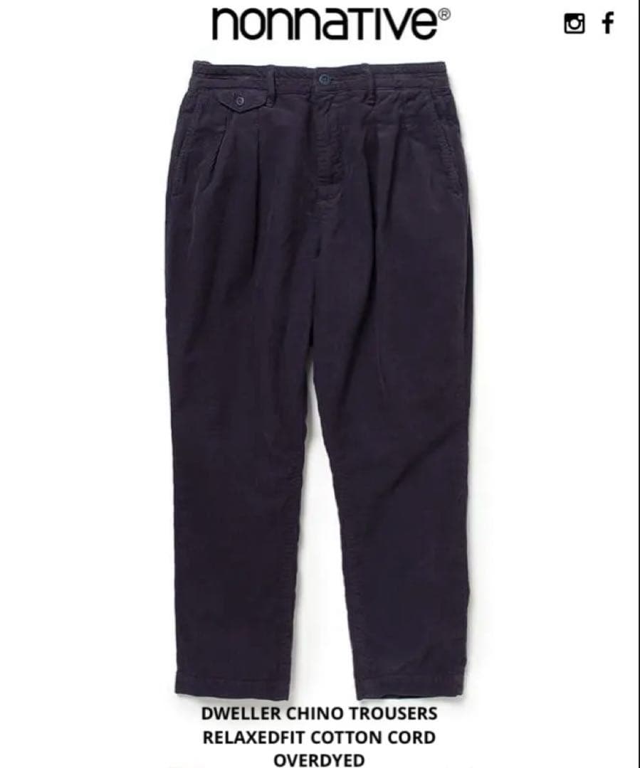 パンツ nonnative DWELLER CHINO TROUSERS NAVY