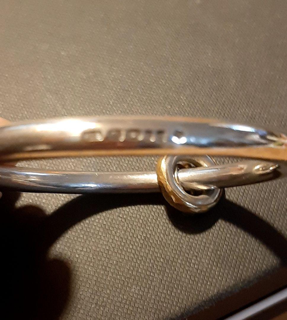 稀少 マルコムベッツ バングル シルバー 22kリング、ミニリングダイヤ付