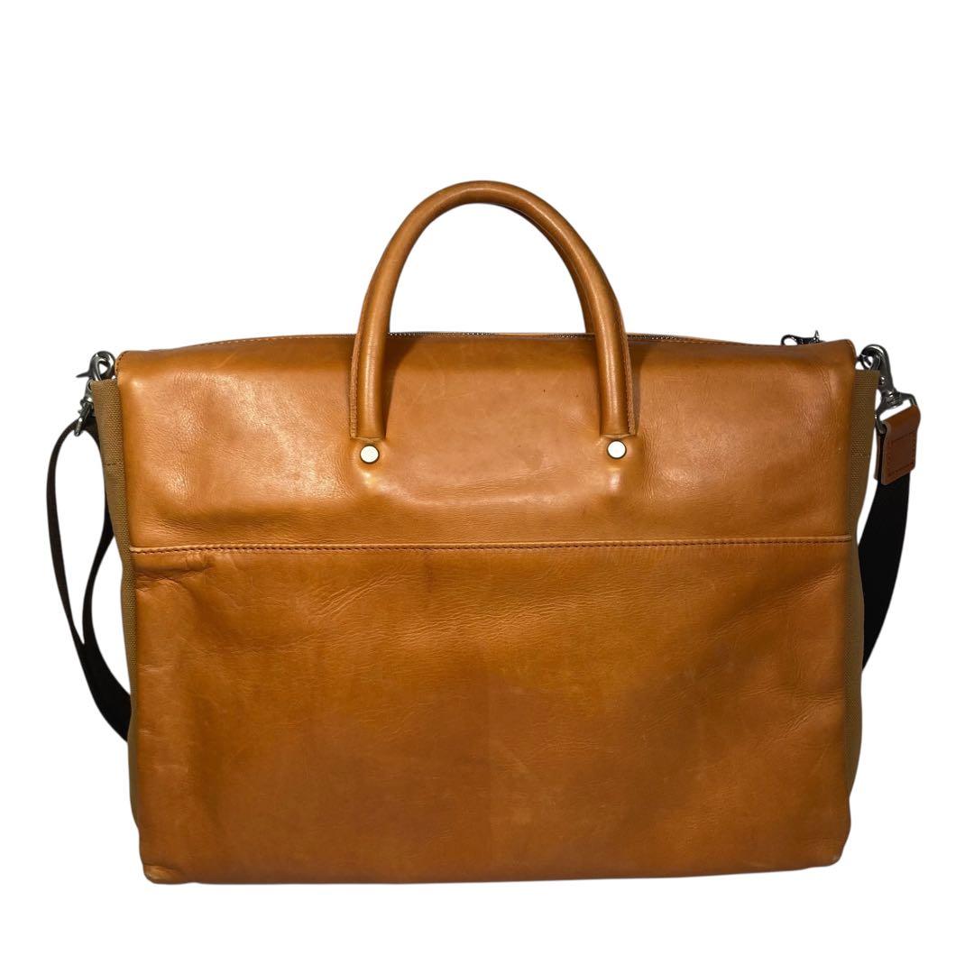 バギーポート 神戸 2way ビジネスバッグ 本革 帆布 A4 キャメル メンズ