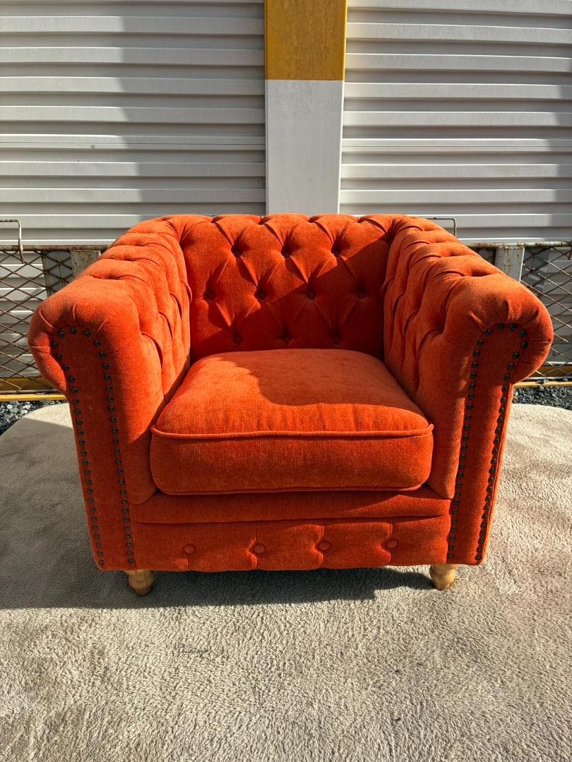 引取限定【美品】VINCENT ヴィンセント アンティーク調 1人掛けソファ