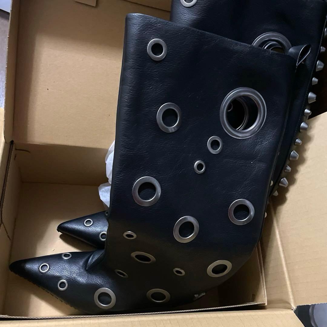 YELLO GUNNER LONG BOOTS スタッズ y2k Lサイズ