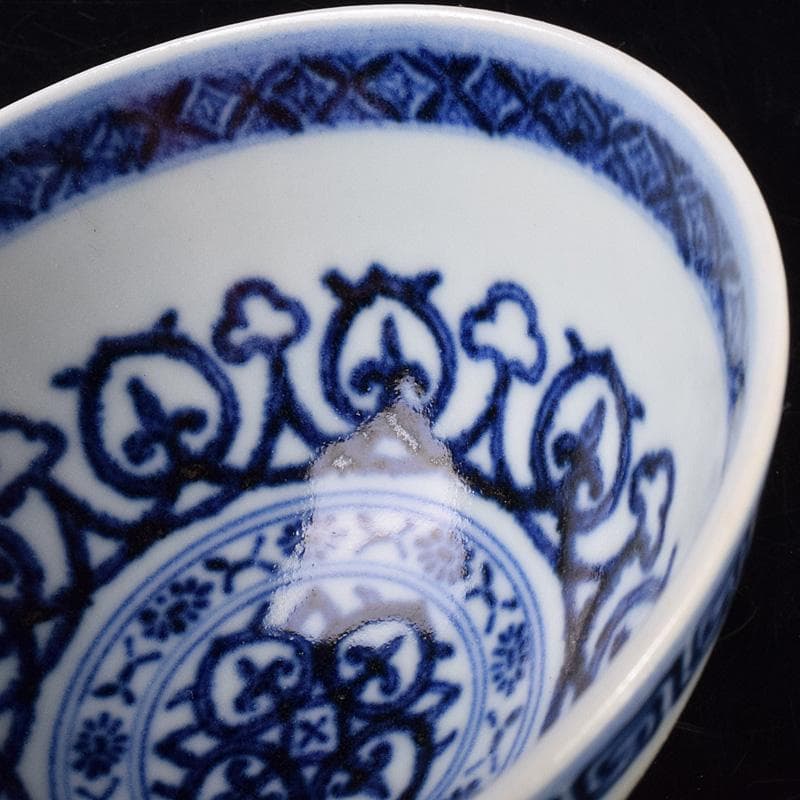 Big Chef　中国　大明宣徳年製　青花蓮子碗　C　7759E