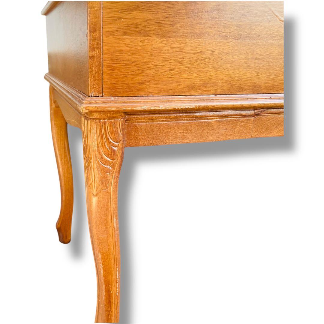 希少色・猫脚✨豪華アンティーク テレフォンベンチ✨ グリーン 英国調 飾り台