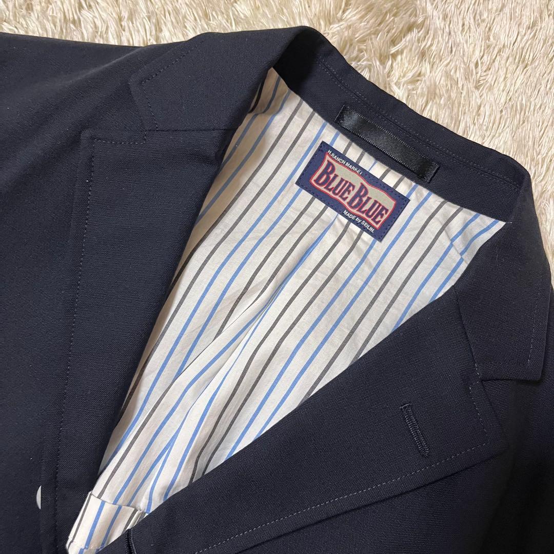 BLUE BLUE セットアップ　スーツ　スリーピース　ネイビー　段返り3B