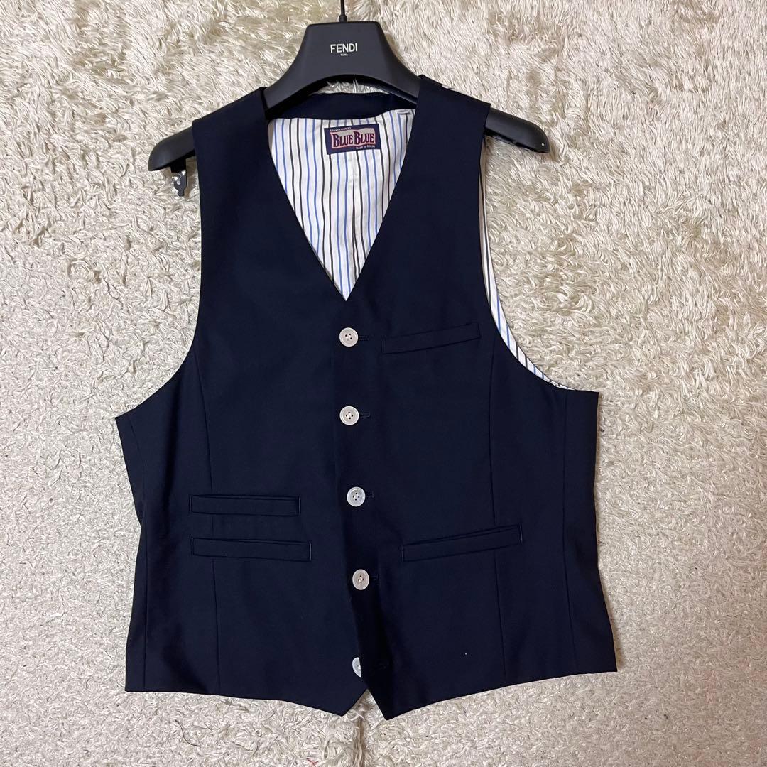 BLUE BLUE セットアップ　スーツ　スリーピース　ネイビー　段返り3B