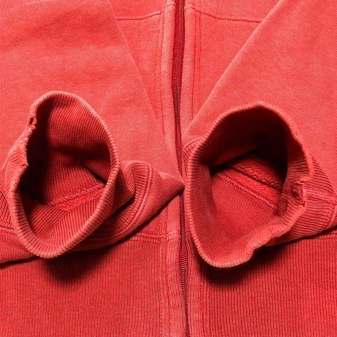 ヒステリックグラマー 初期ヒス Y2Kジップアップパーカー スウェット赤 裏起毛