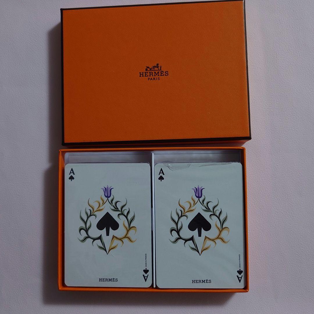 HERMES トランプセット 青 赤