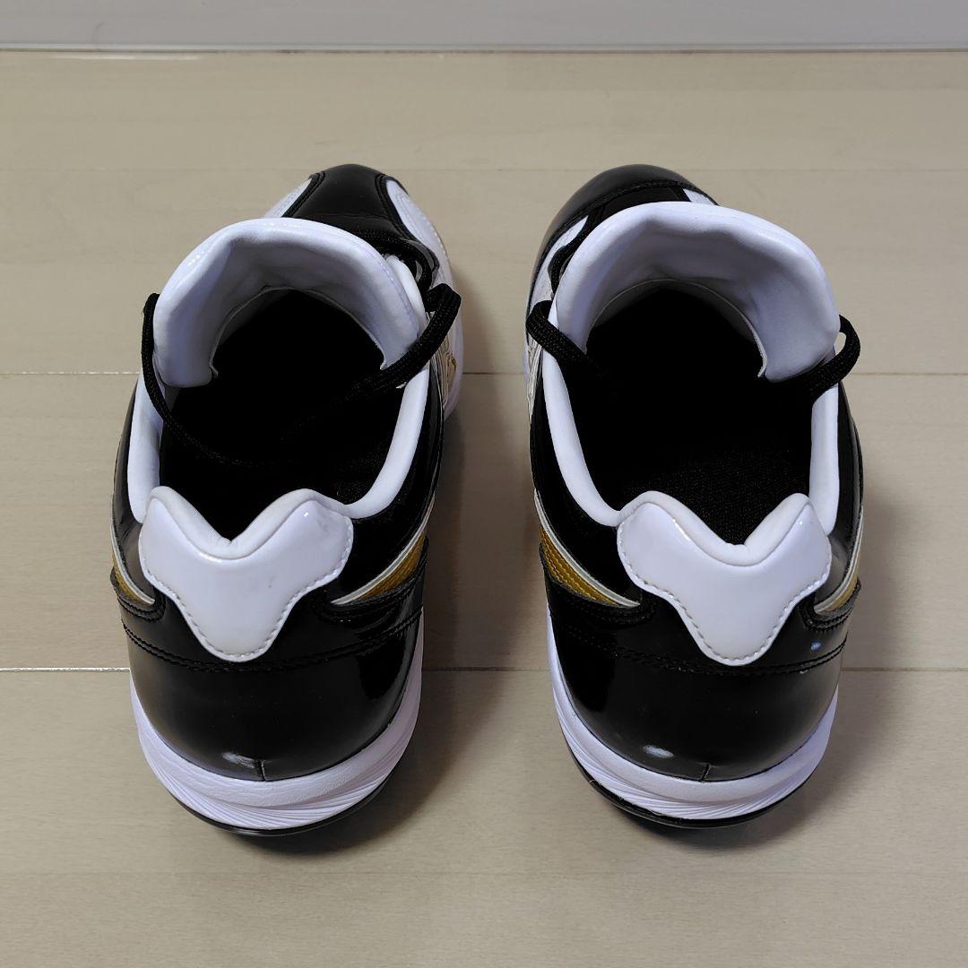 ASICS野球用オーダースパイクシューズ 白/黒/金 27.5cm