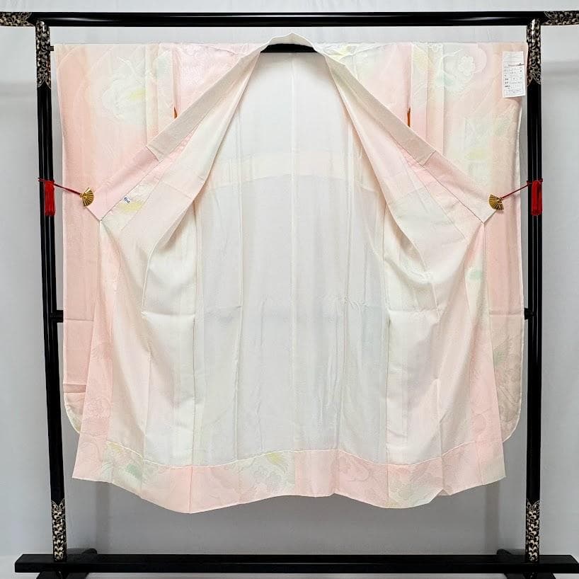 ゆりのはな　未使用品　振袖用　長襦袢　紋ちりめん　ほていや扱い　正絹　E404