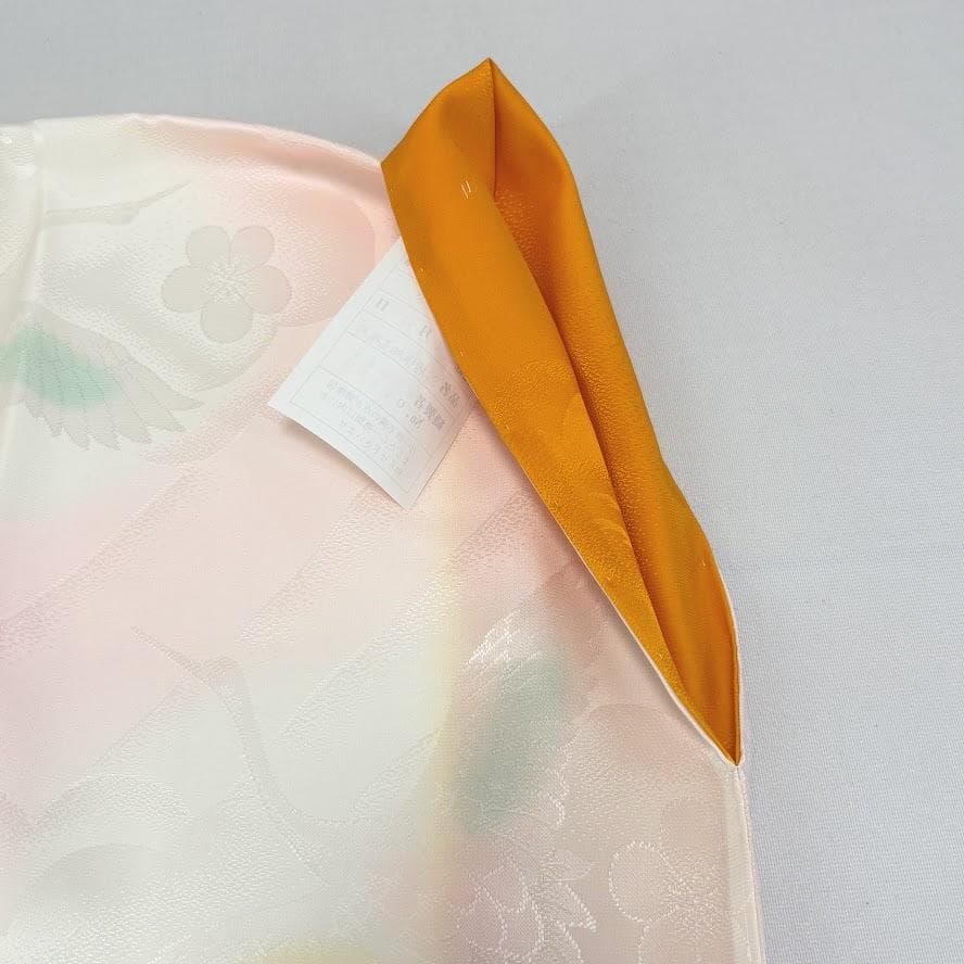 ゆりのはな　未使用品　振袖用　長襦袢　紋ちりめん　ほていや扱い　正絹　E404