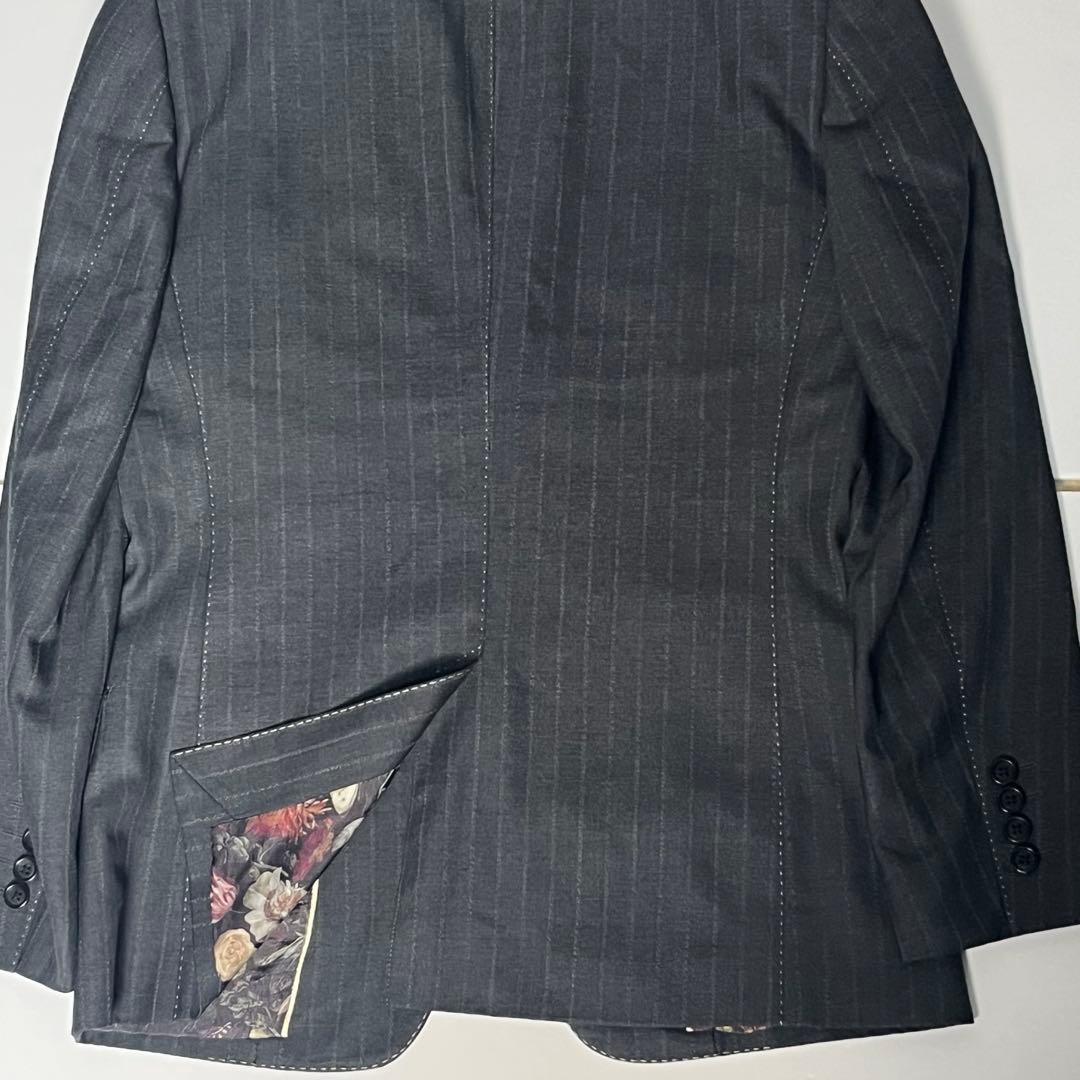 【美品】ポールスミス 花柄裏地 テーラードジャケット 総裏 フラワー総柄