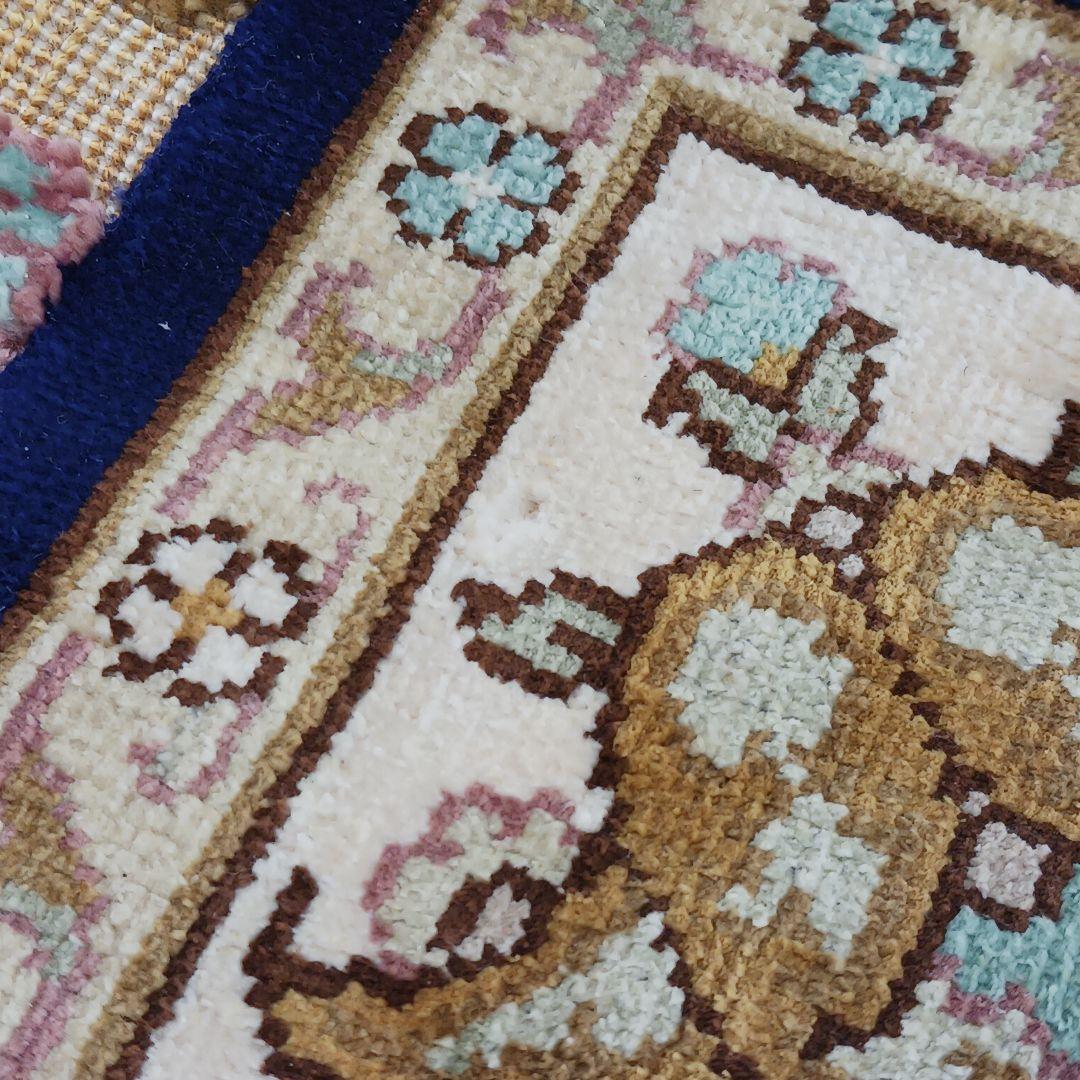 Y3181 トルコ カイセリ絨毯 シルク100% 手織り 93×63㎝