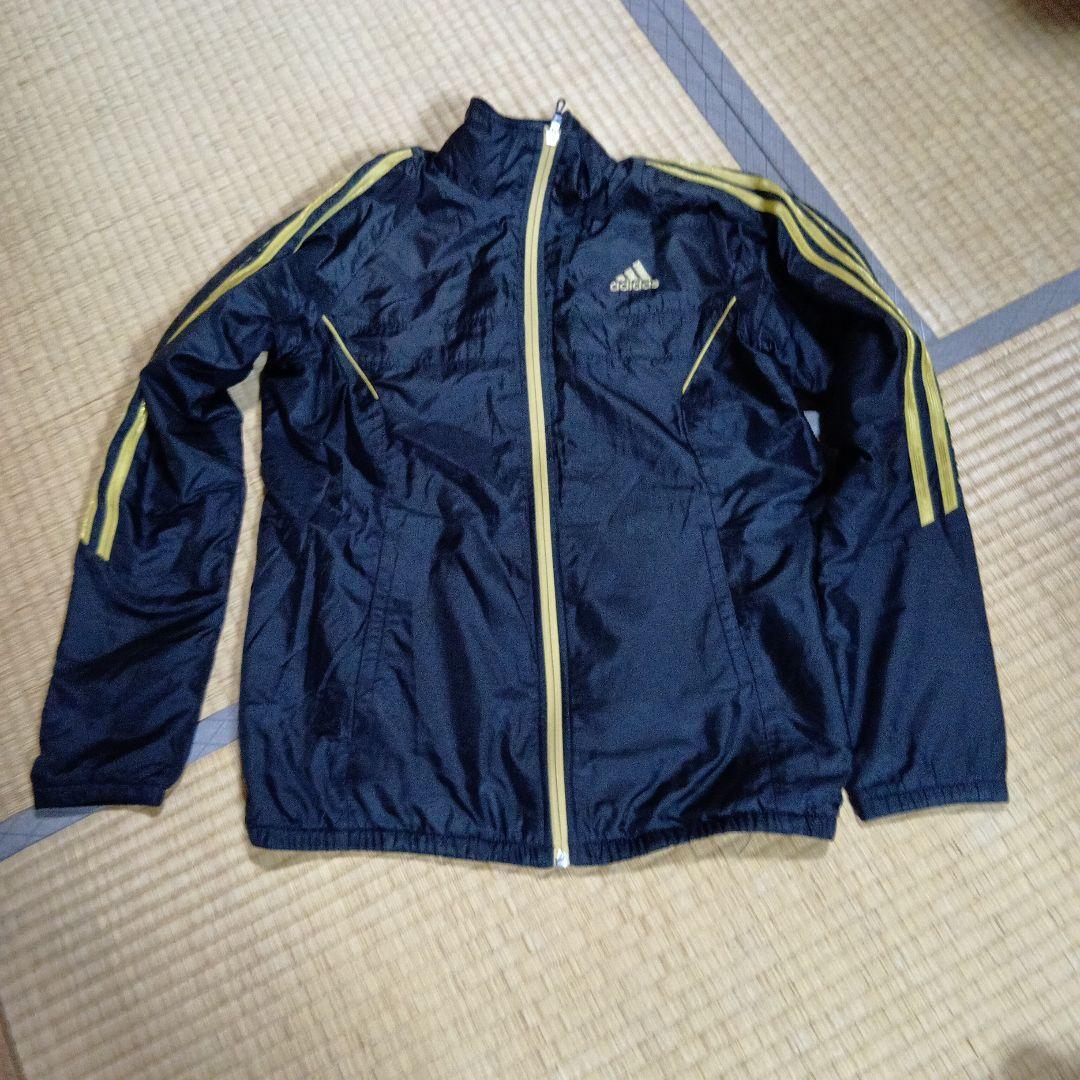 adidas ウィンドブレーカー 黒/黄色
