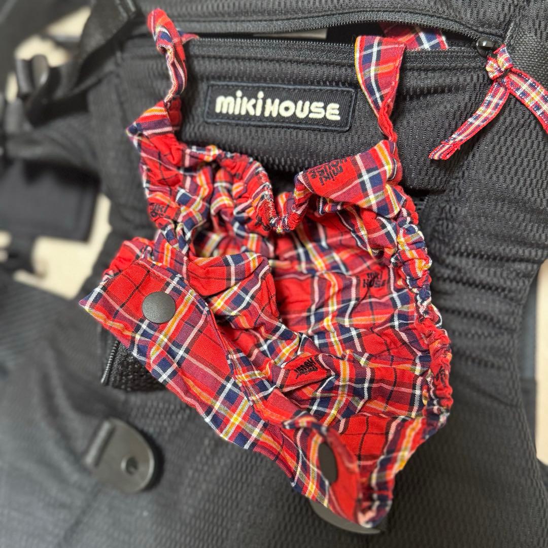 mikiHOUSE 黒 メッシュ抱っこひも