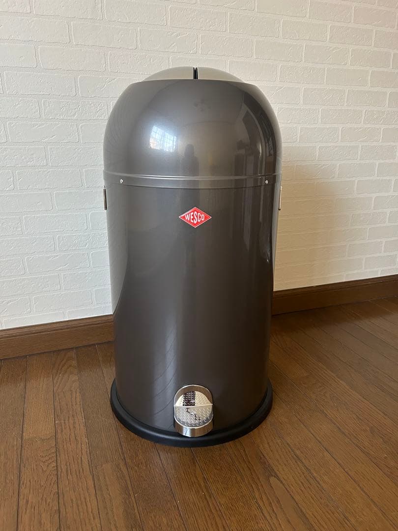 未使用　WESCO ペダル付きダストボックス　メタルライナー　33L