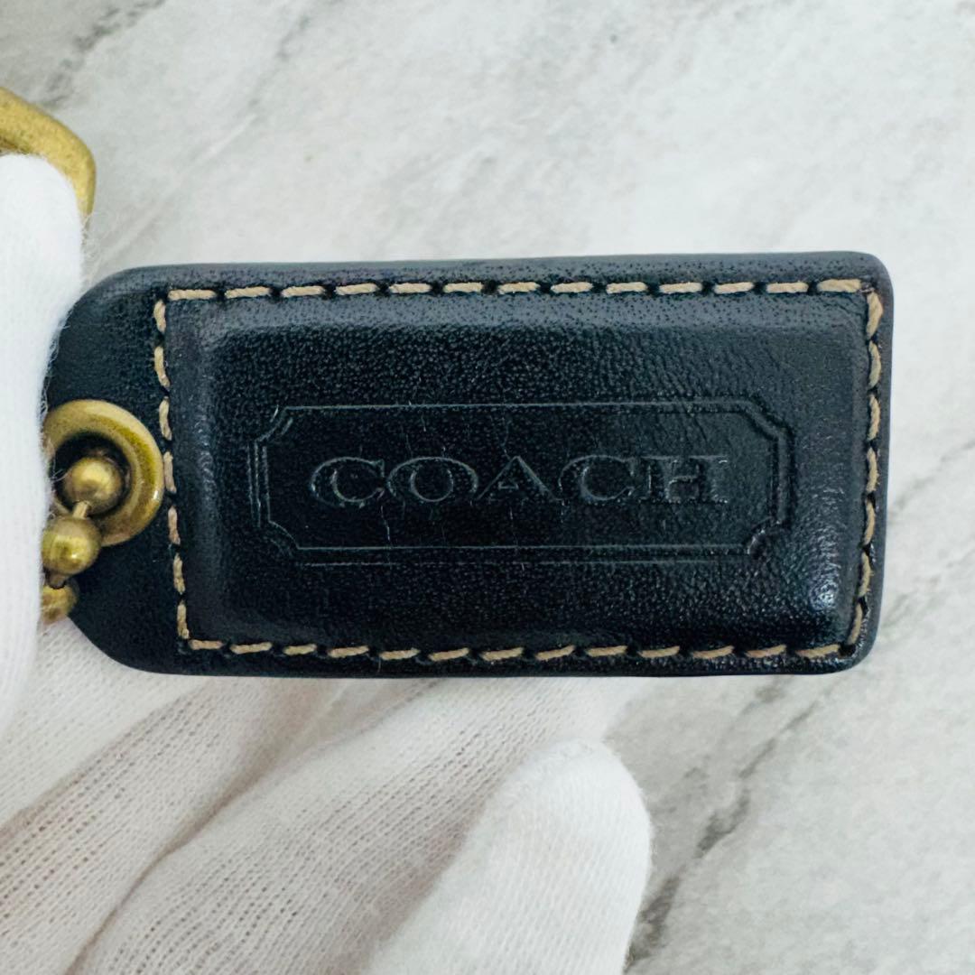 ✨COACH✨コーチ✨ストローバッグ✨ヴィンテージ✨ブラック✨かごバッグ✨