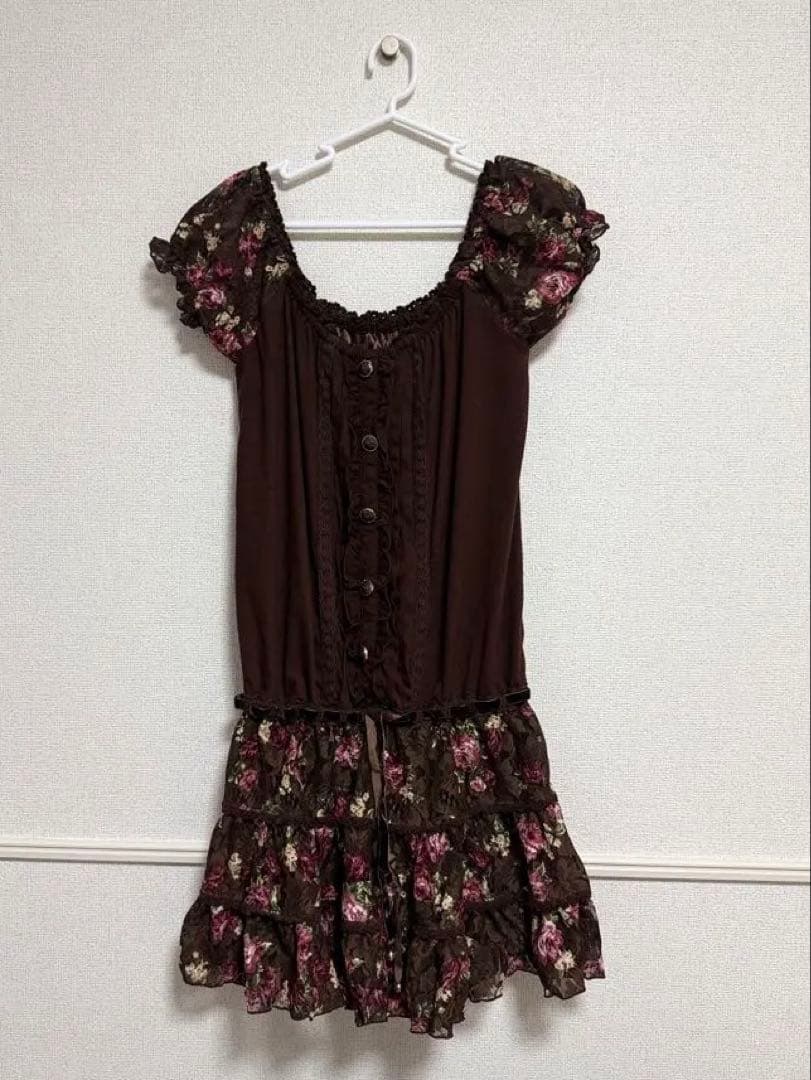 リズリサ　平成　2000s ワンピース　チュニック　花柄　姫系