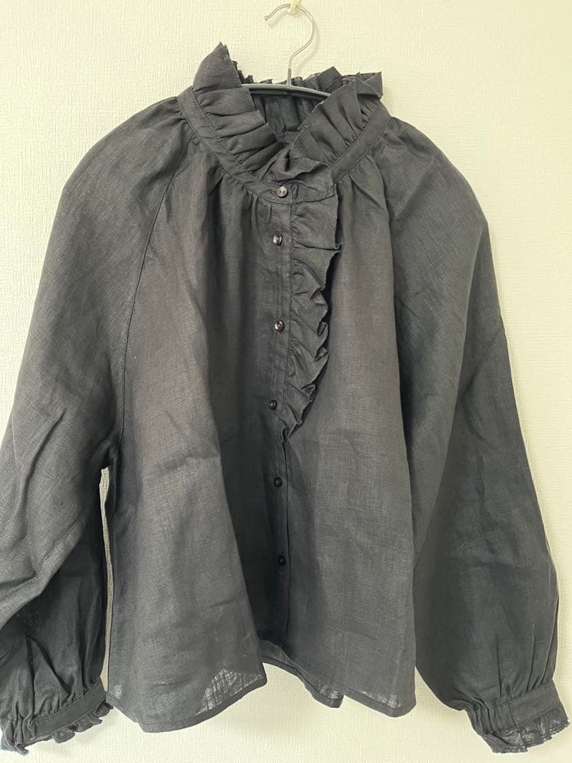 サマンサモスモス立川店EC限定リネンエフォートレスブラウスブラック