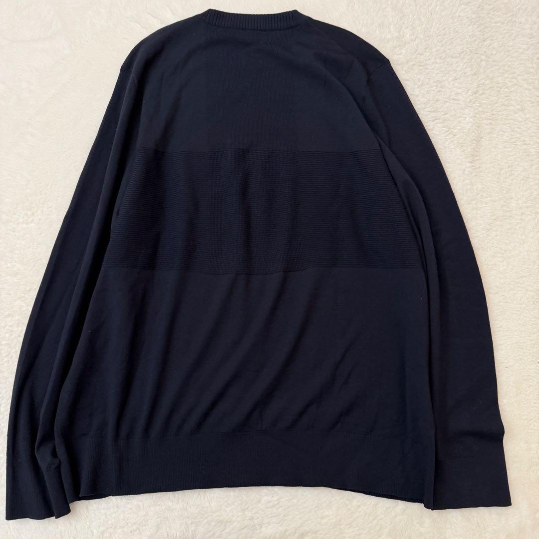 希少サイズ　ロロピアーナ バージンウール ニット ネイビー イタリア製　XXL
