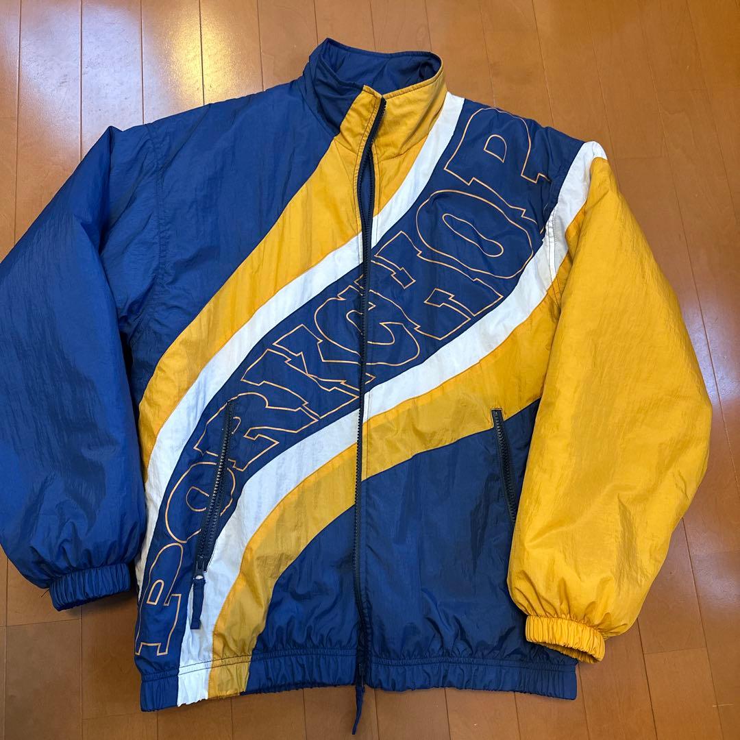 PORKCHOP ナイロンジャケット M 青/黄色