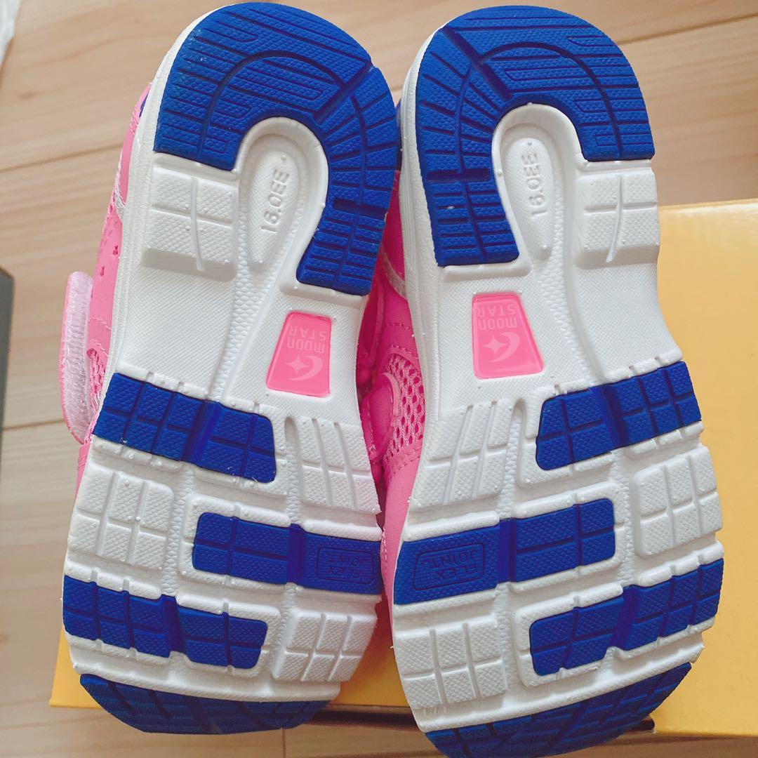 ムーンスター　キャロット　スニーカー　ピンク　ブルー　速乾　16cm 2足セット