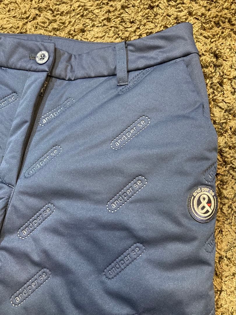 超美品【【【and per se 】】】アンパスィ★防寒パンツ★ネイビー★M