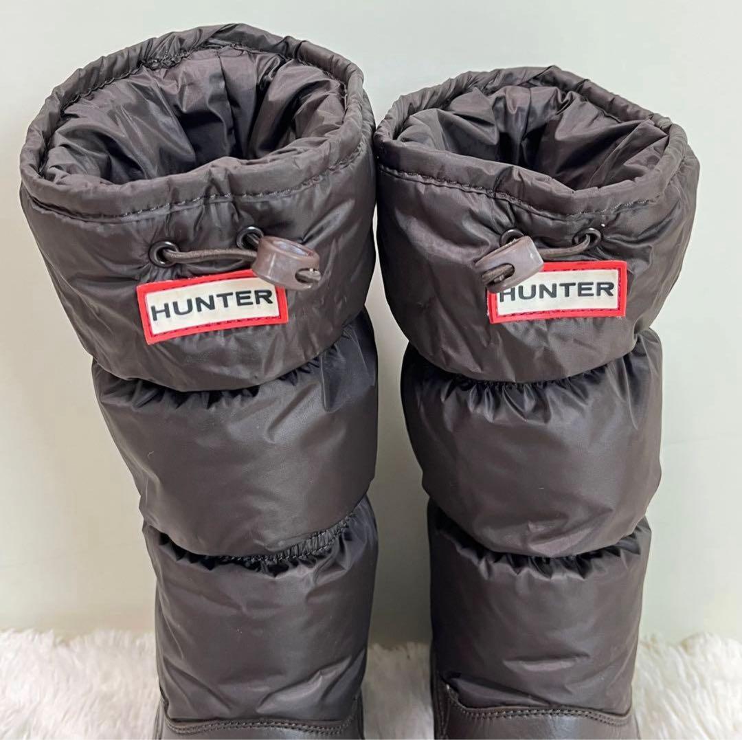 HUNTER スノーブーツ ロングブーツブラウン 39 25cm UK6