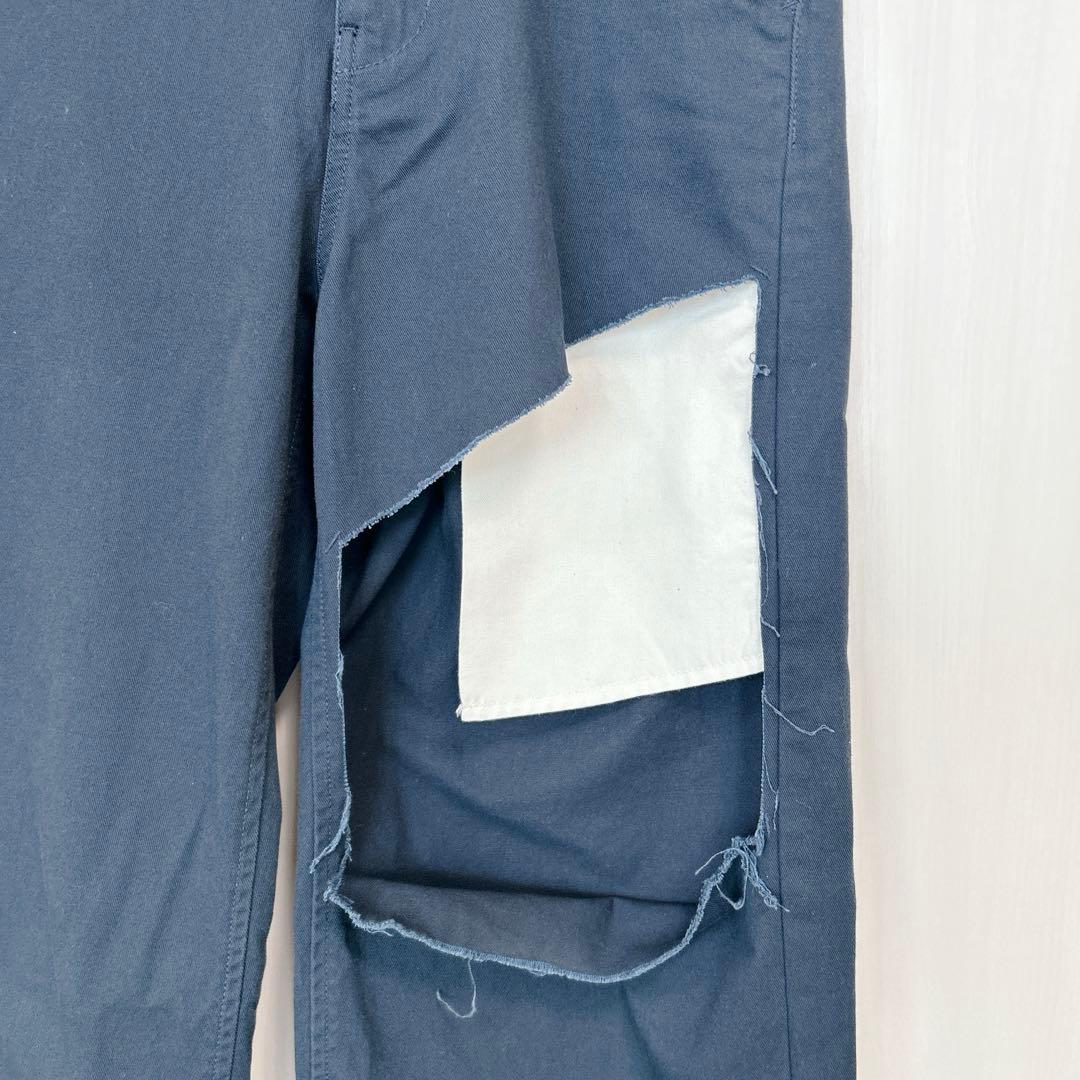 【新品】searoomlynn クラッシュチノパンツ　ネイビー