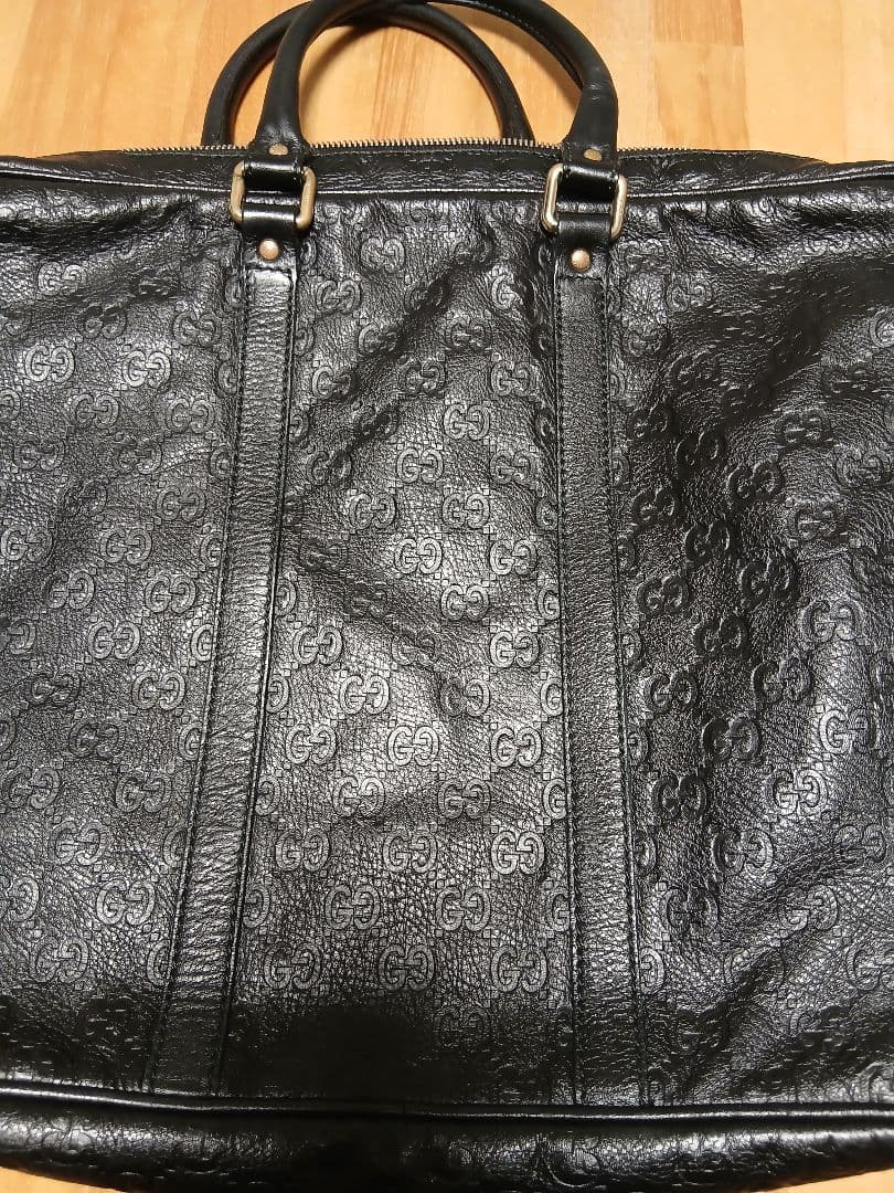 最終価格です！ GUCCIビジネスバッグ　ブラック　シマ　GG柄