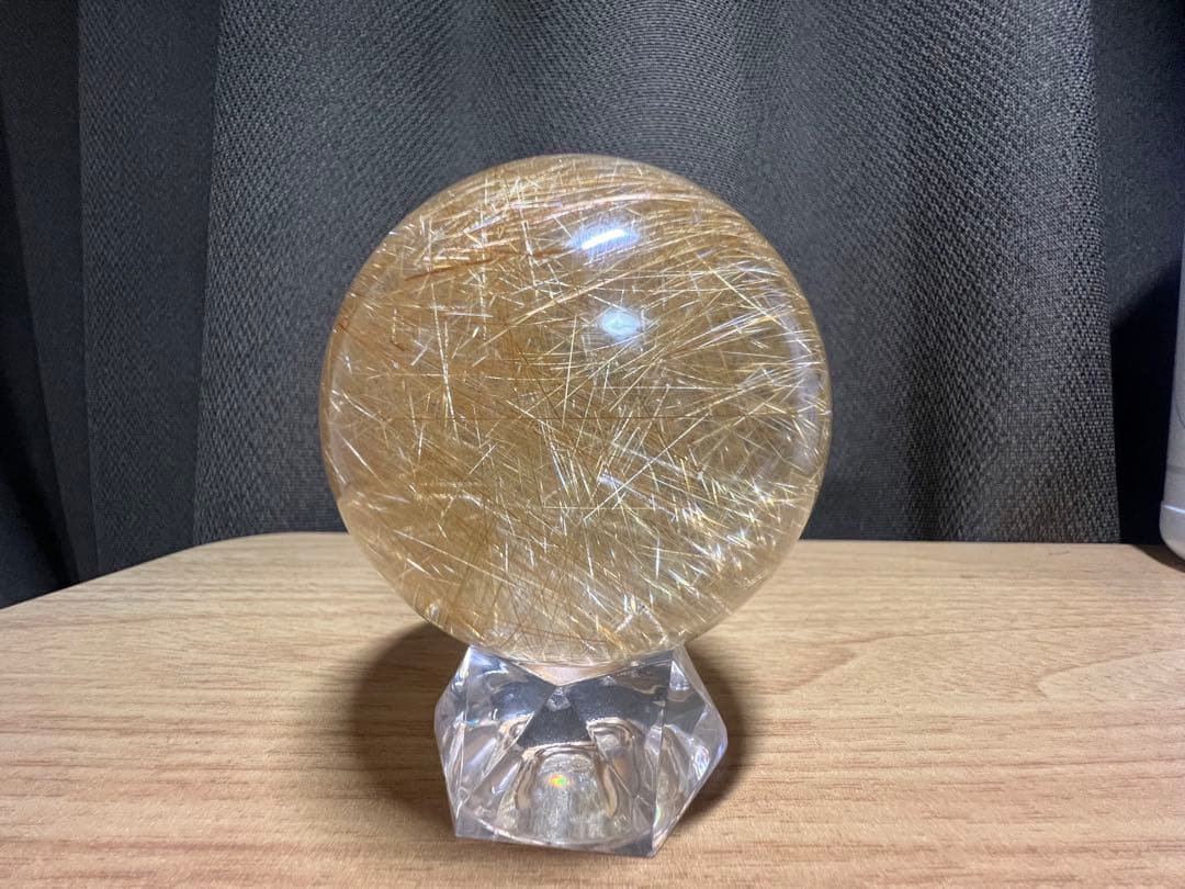 ルチル　丸玉幸運スフィア 66mm 億万長者多数輩出　ヒカル氏絶賛