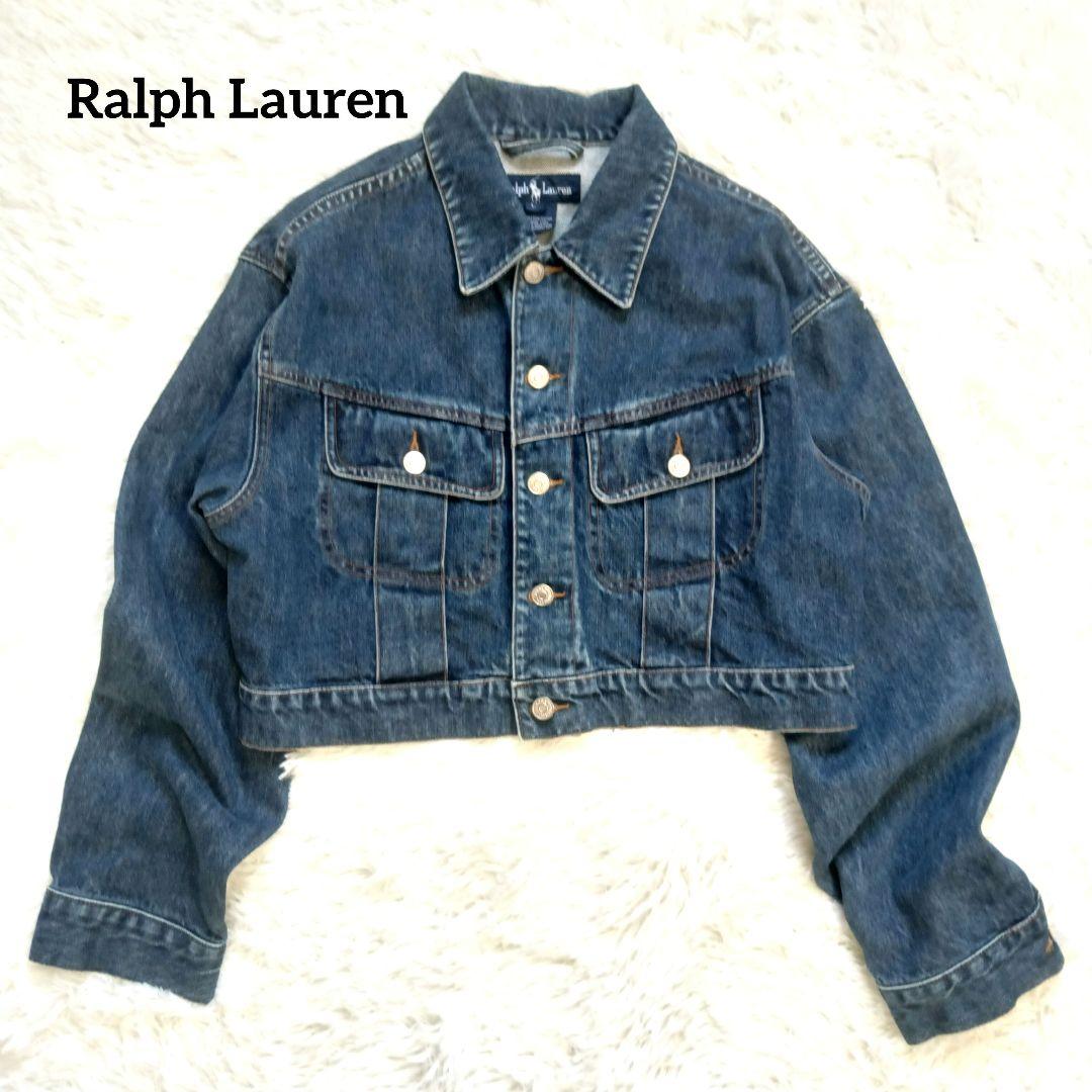 90s ralph lauren ラルフローレン デニム ジャケット 短丈 L