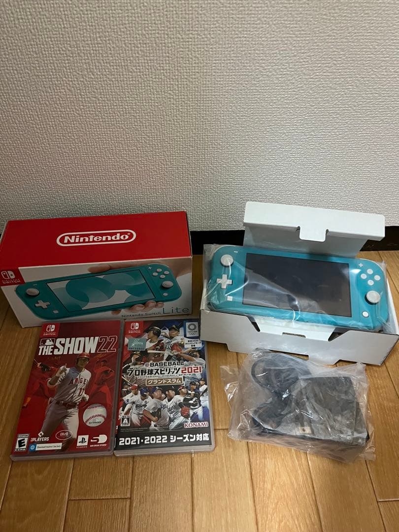 Nintendo Switch Lite ブルー ソフト+箱+充電器付き