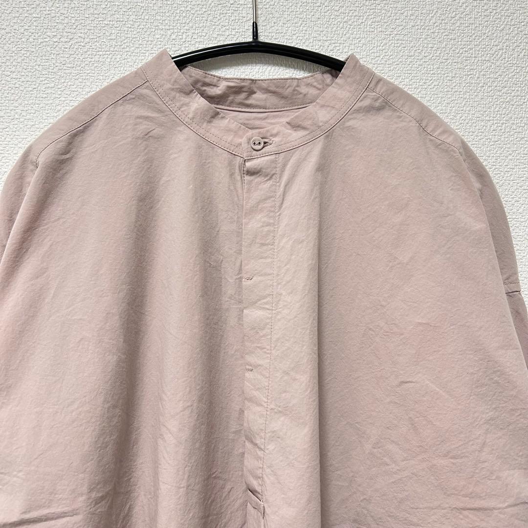 かぐれ コットンシルクチュニックシャツ ピンク フリーサイズ