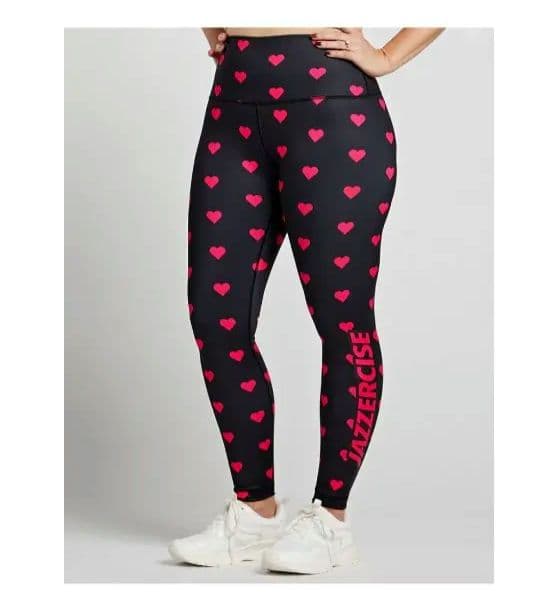 Jazzercise ハート柄レギンス XS