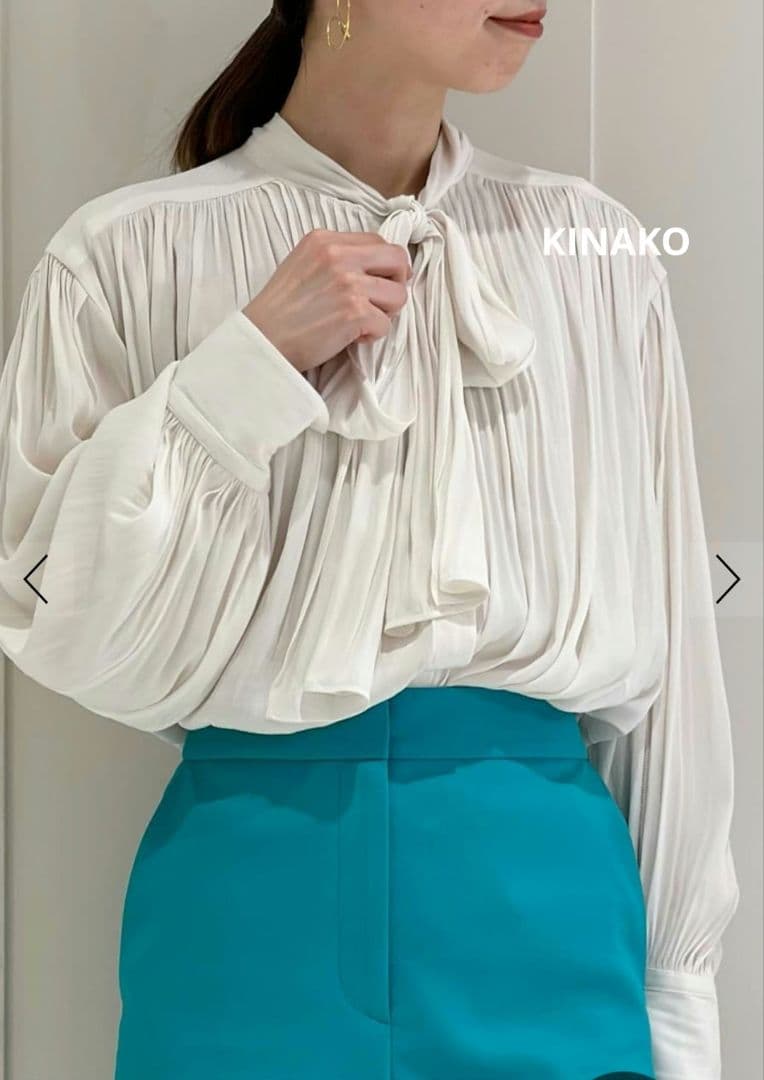 フローツイル ワイドボウタイブラウス