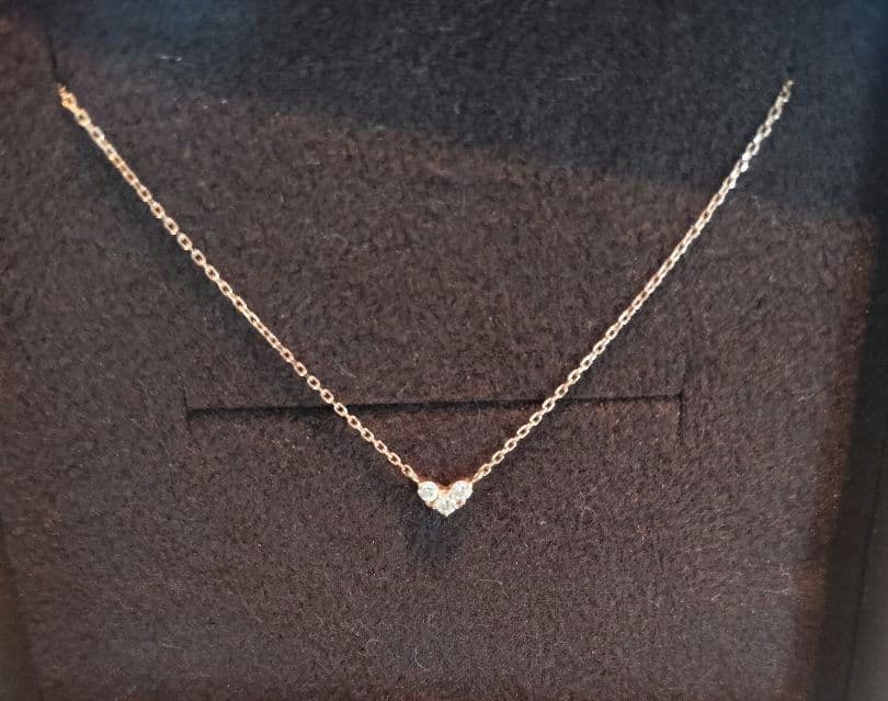 K10ピンクゴールド ハート型ネックレス