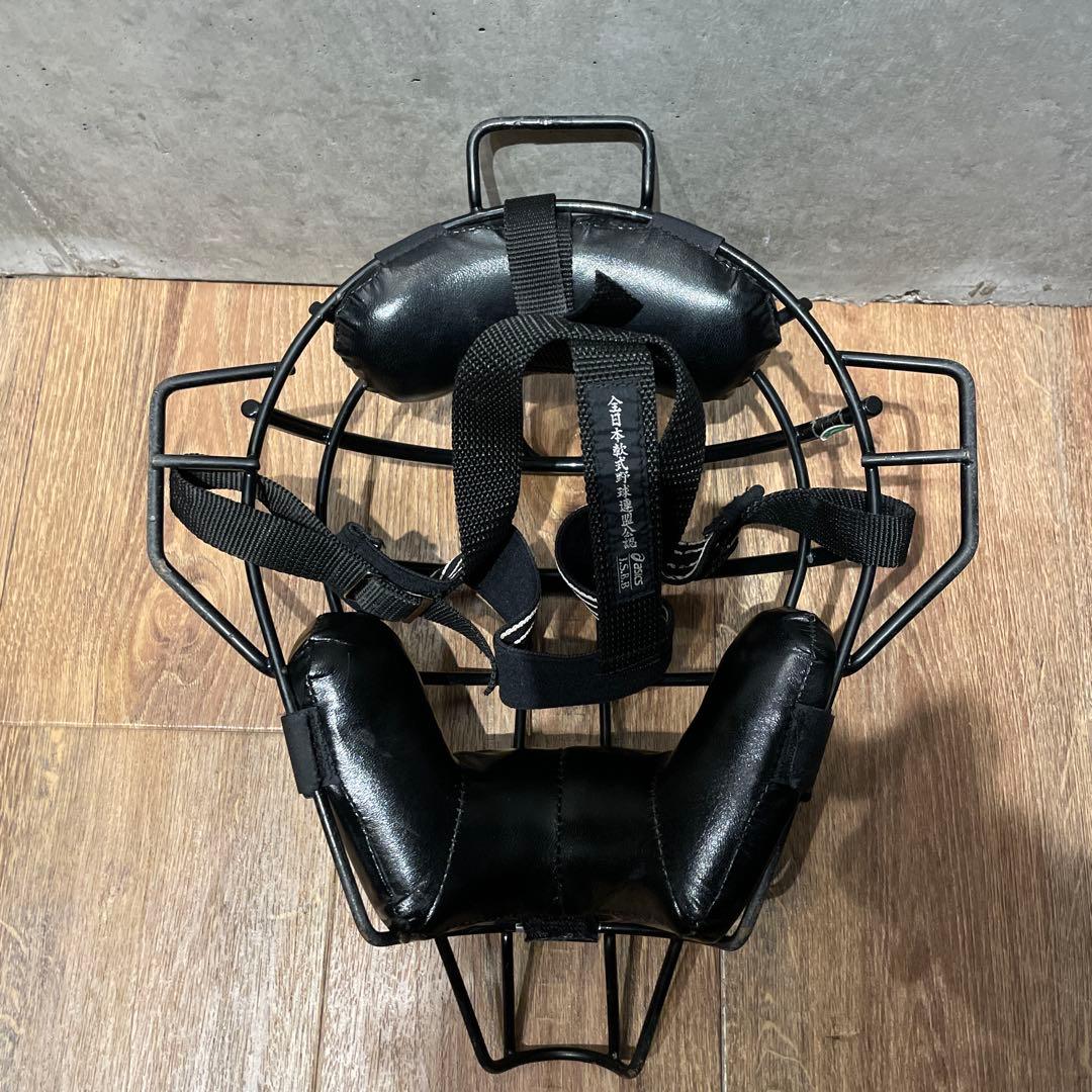 【洗濯済】アシックス軟式キャッチャー防具 一式 ブラック JSBB