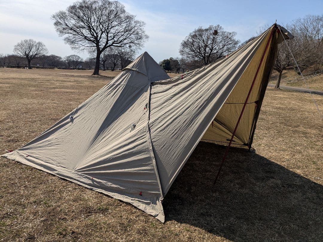 FIELDOOR　フォークテント280 TC プラス　グランドシート＆ポール付き