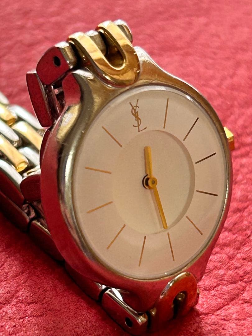 YSLイブサンローラン レディースクオーツ 稼働品 新品電池交換済み