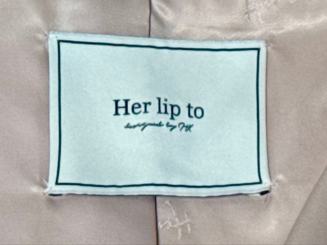 【美品】Her lip to  Faux Fur Coat ecru