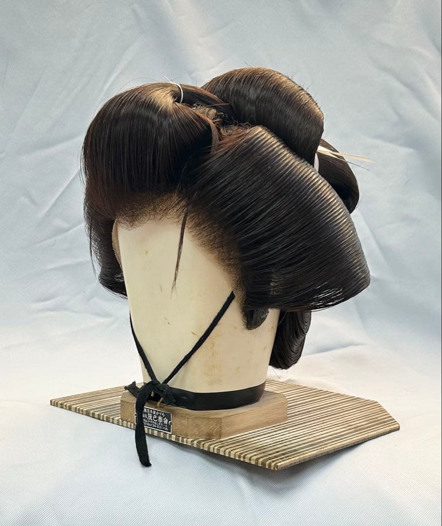 日本髪かつら　大衆演劇かつら　辰巳7号(中小〜中） つぶし島田 自然色