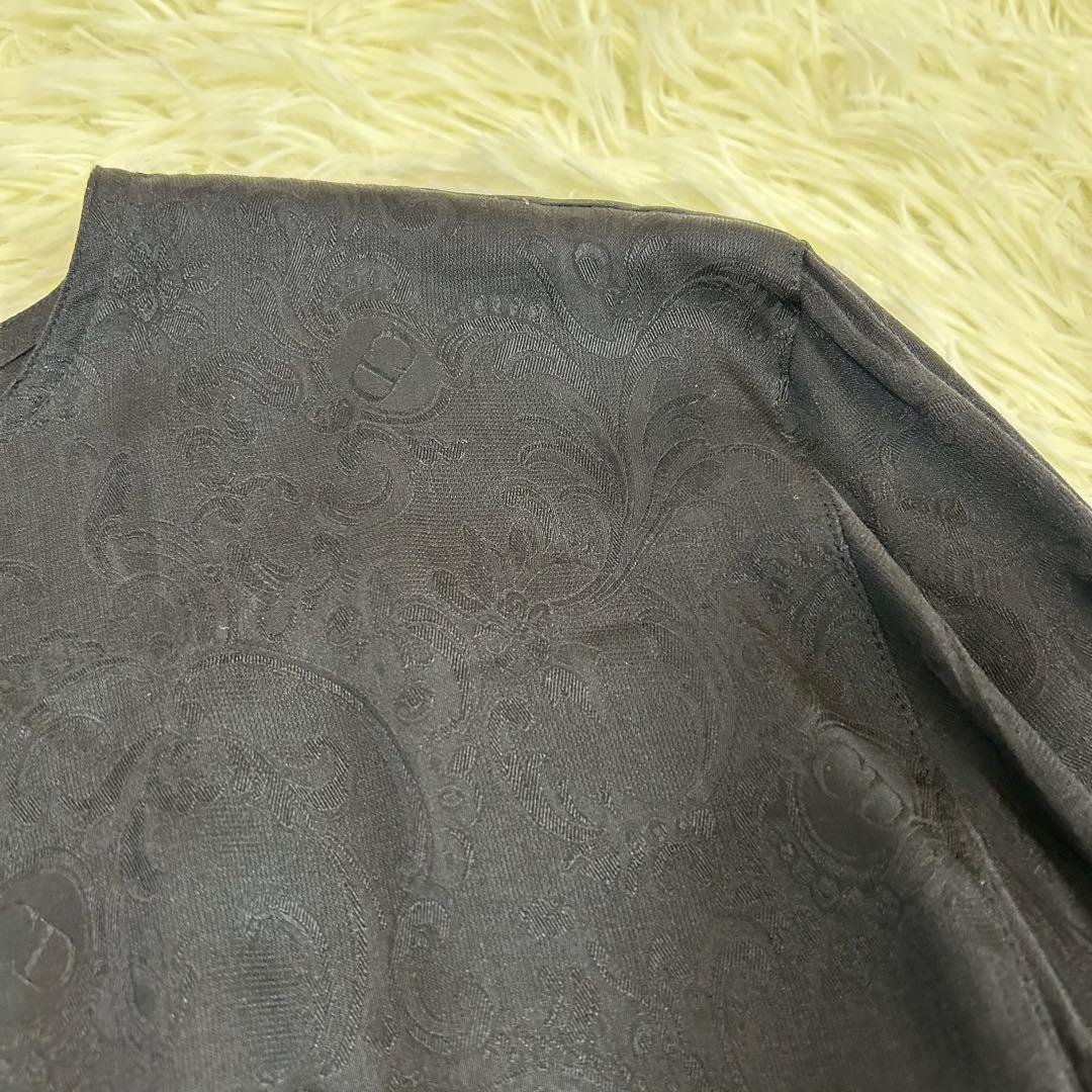 【Christian Dior】 CD シルク100% バックボタン ブラウス
